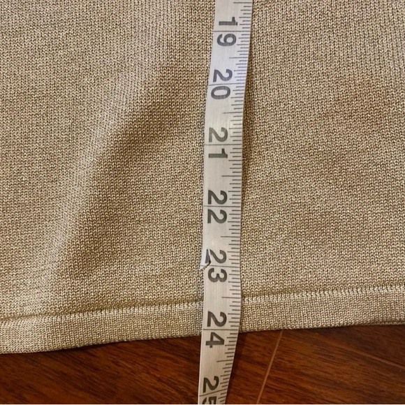 Vintage Talbots Silk blend Metallic Gold Mock-neck Sweater Petite size medium - Picture 7 of 7